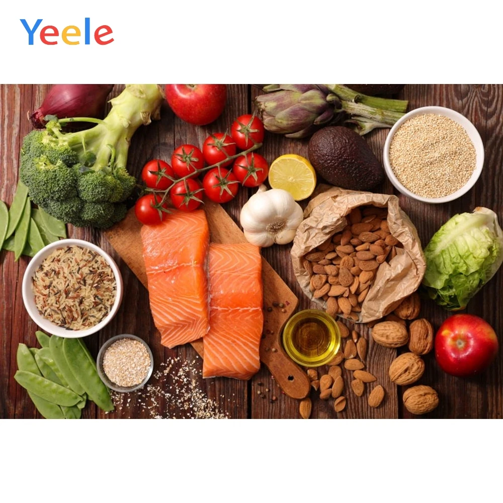 Фоны для фотосъемки Yeele с едой овощами рыбками ресторанов кухни | Электроника