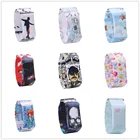 Часы детские цифровые с бумажным ремешком, креативные спортивные светодиодные наручные часы с мультяшным рисунком для мальчиков и девочек