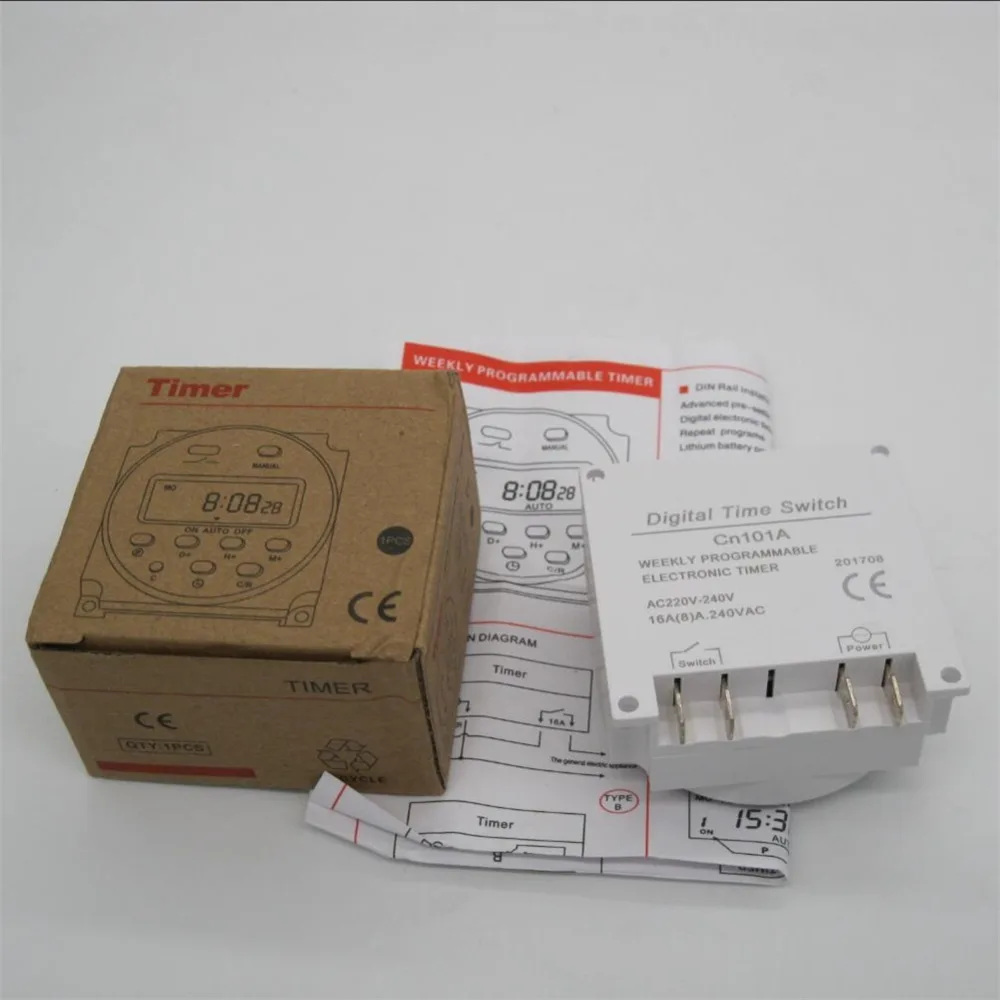 Высокое качество CN101A AC 220 V 230 V 240 V Цифровой ЖК-дисплей Мощность программируемый таймер реле времени 16A таймеры CN101 таймер
