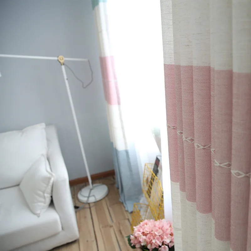 Оконные Занавески современные занавески из хлопка и льна для гостиной спальни
