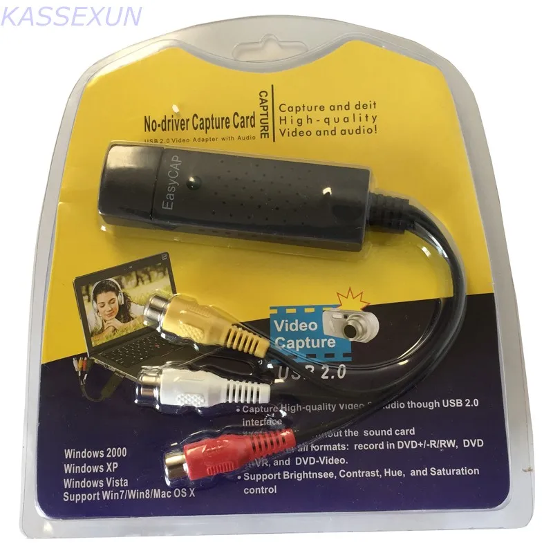 USB2.0 UVC Video audio capture recorder card convert any analog video to digital for windows mac linux Free shipping |