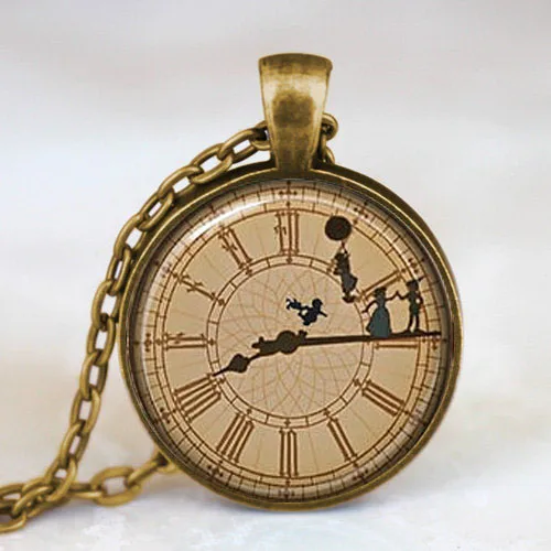 

Man Inspired US Movie time watch Fashion Necklace brass steel Pendant steampunk Jewelry Gift women new chain toy mens