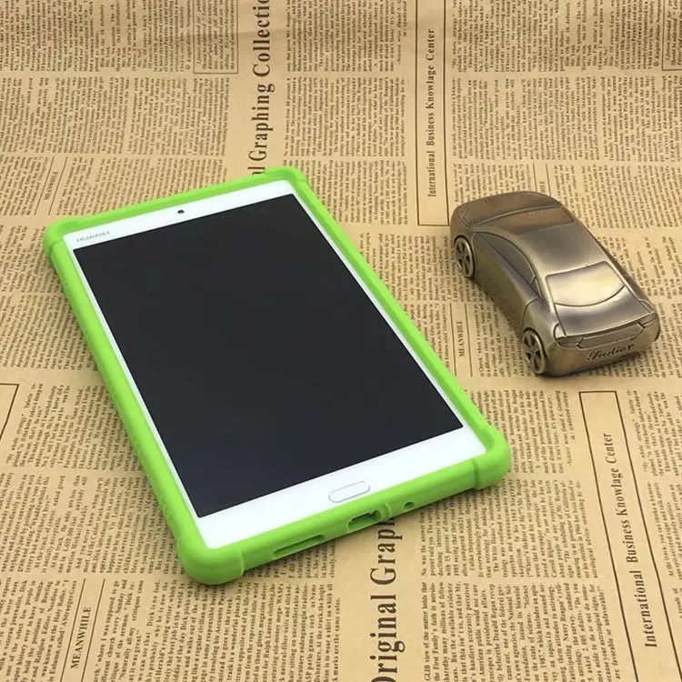 Уплотненная Противоударная задняя крышка, чехол Funda, чехол для huawei MediaPad M3 Lite, 8,0 дюймов, планшет, CPN-W09, CPN-AL00, детский силиконовый чехол - Цвет: Зеленый