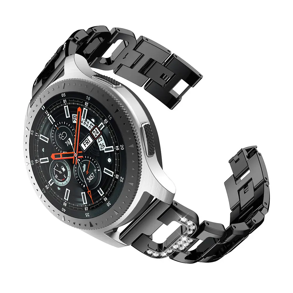 S3 роскошные стразы, браслет из нержавеющей стали для samsung Galaxy Watch, 46 мм, умные часы, металлический сменный Браслет, ремешок для часов