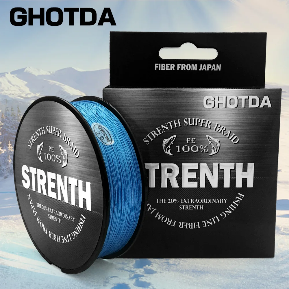 GHOTDA 4 нити 300 м плетеная рыболовная леска 12-83LB PE прочная многофиламентная морская