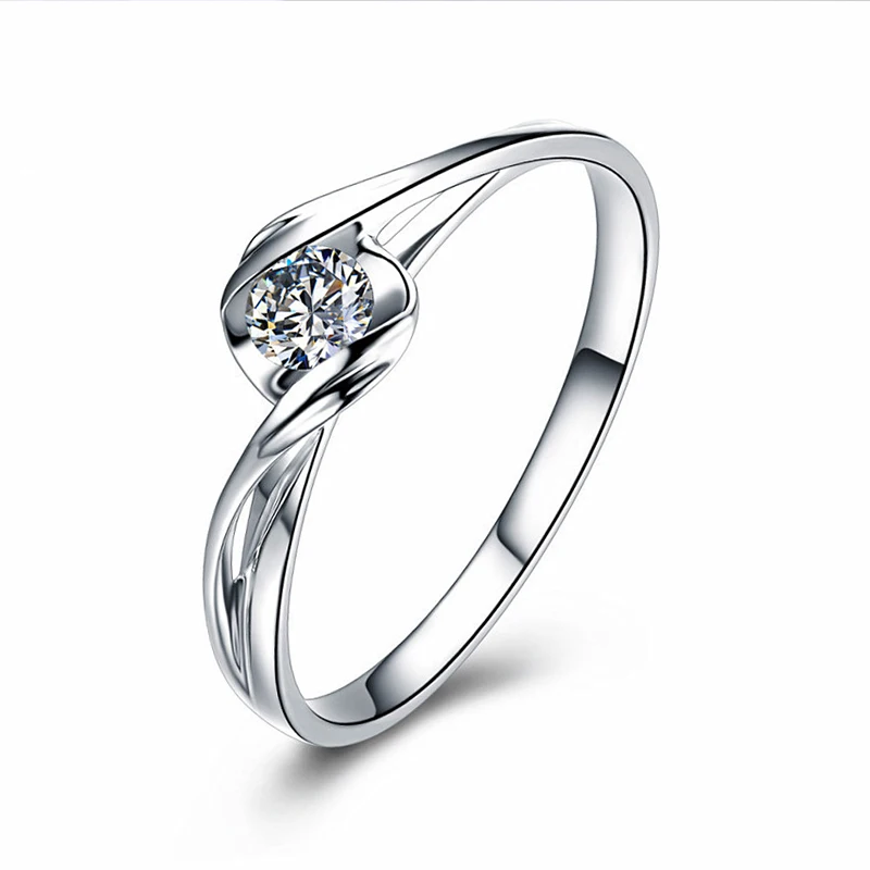 Простые открытые кольца со стразами серебристого цвета белое музыкальное кольцо