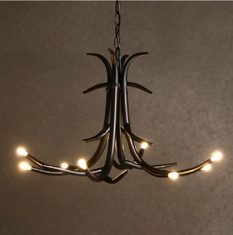 Винтажная американская спальня гостиная лампы европейская железная твиг люстра