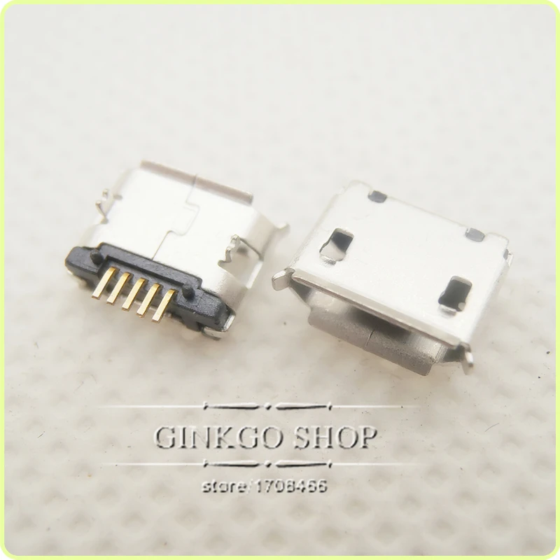 50 шт./лот планшетный ПК длинный 5P мобильный телефон Micro USB разъем 5pin 2 DIP ножной