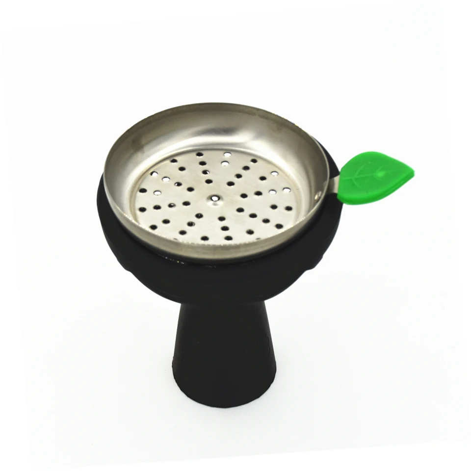 Металлический поднос крышка уголь для кальяна держатель зеленый лист кальян