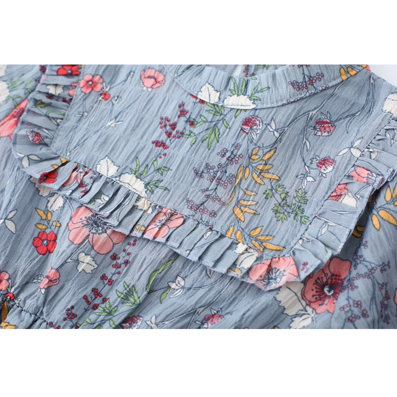 Платья для девочек новинка весны 2020 детская одежда шифоновое платье с