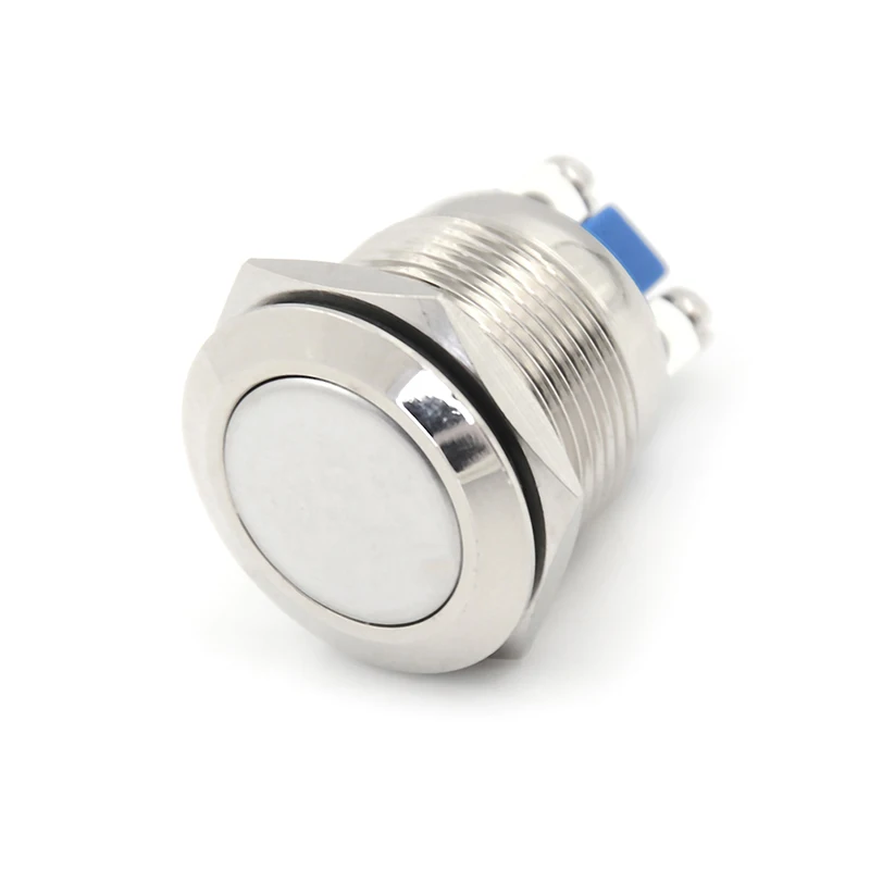 19 мм металлический кнопочный выключатель светодиодный 3A/250V StainlessLess Сталь
