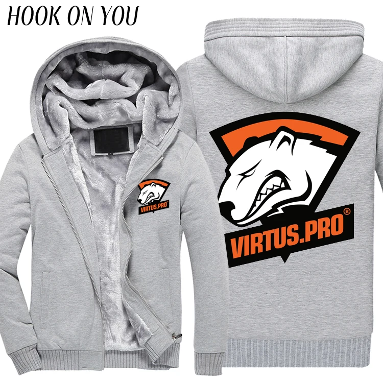 Gaming Team Virtus. Pro зимние Утепленные худи, толстовка из флиса для активного отдыха, зимние пальто, куртка с длинным рукавом