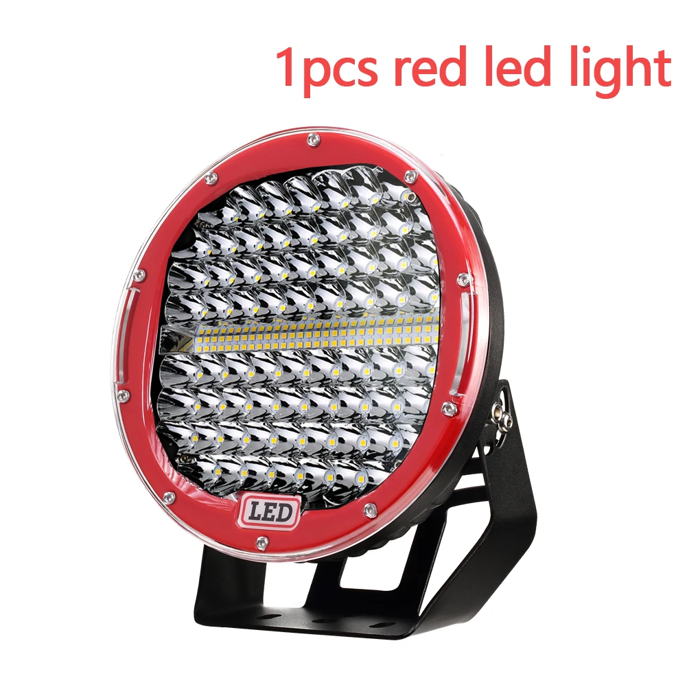 1pcs red ADZOON 9 дюймов светодиодный дальнего света 378 Вт 12 в 24 В точечный прожектор для 4WD 4x4 для легких грузовиков и прицепов внедорожный Лодка ATV - Цвет: 1pcs red