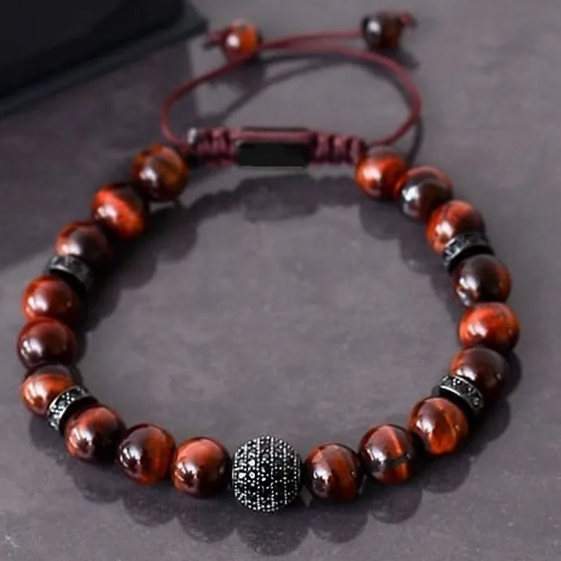 Новинка 2020 классический Регулируемый мужской браслет модный 8 мм диско шар