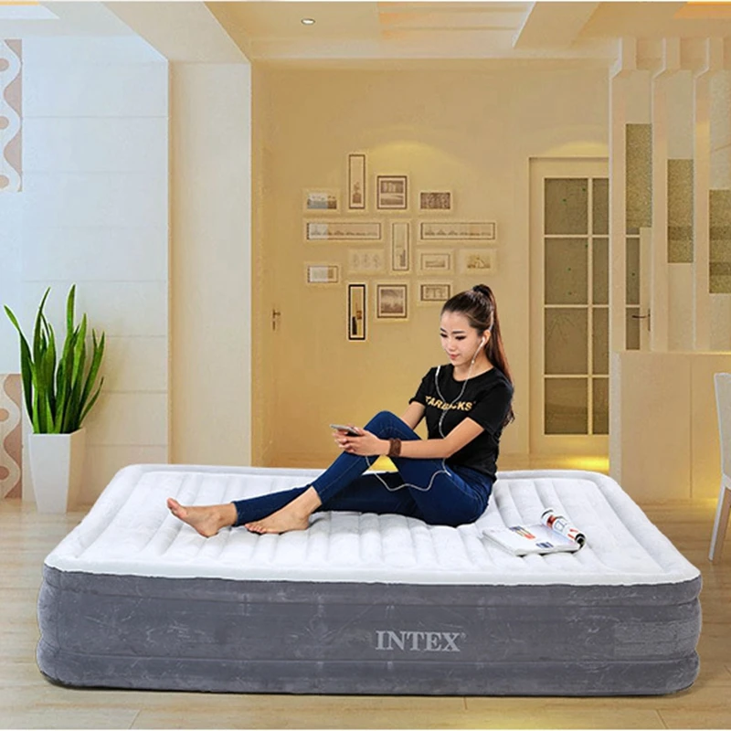 Intex удобные плюшевые полноразмерные надувные кровати для взрослых дура балка