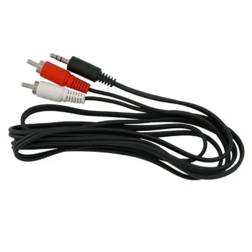 3 5 мм Aux стерео двойной 2 RCA аудио кабель Мужской позолоченный 1 м |