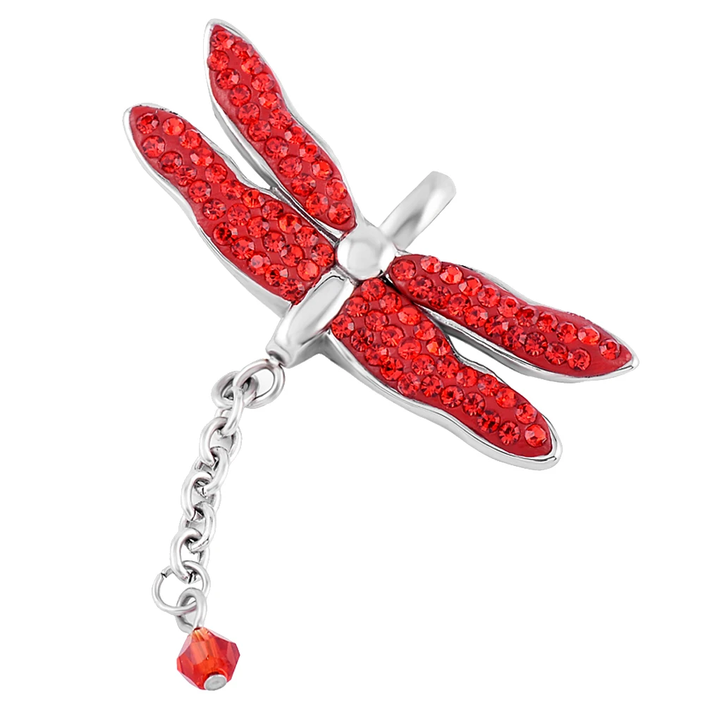 Красный Кристалл кремации ювелирные изделия Стрекоза памятный сувенир пепел