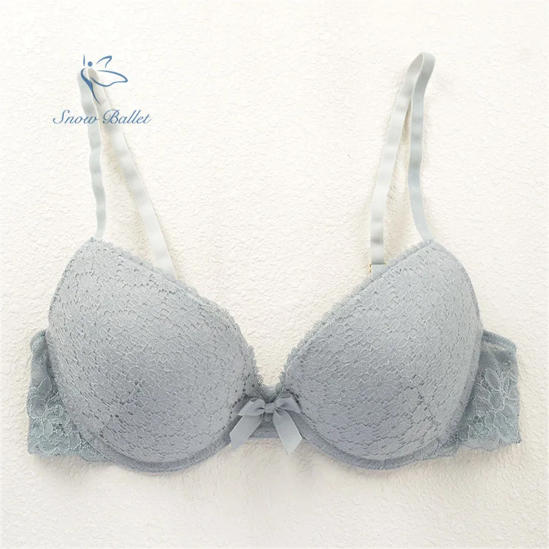 Женское нижнее белье серый бюстгальтер с пуш-апом 3/4 чашки | Женская одежда