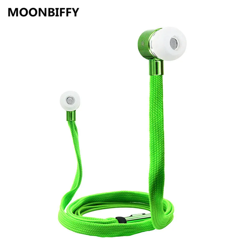 MOONBIFFY шнурки, ушные крючки, стерео наушники с металлической басовой головкой, наушники для прослушивания музыки с микрофоном, пульт дистанционного управления для мобильного телефона