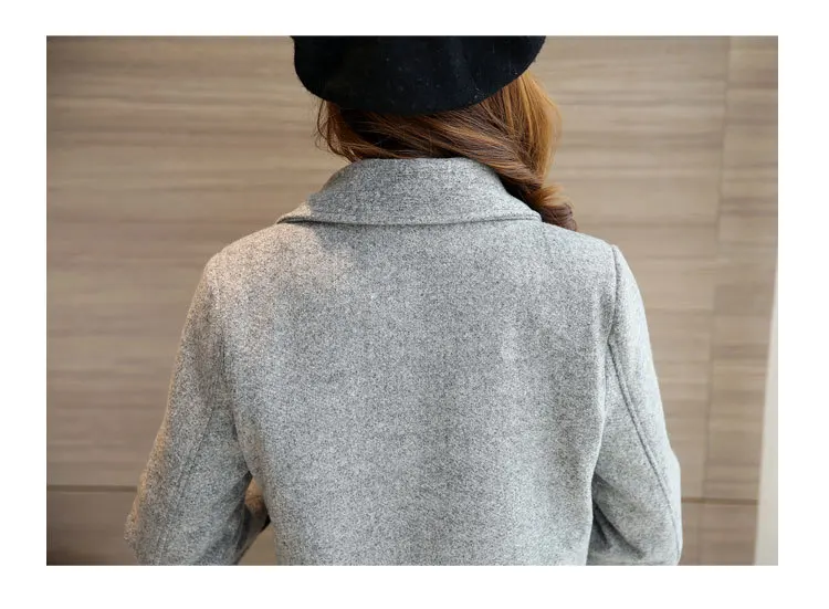 Демисезонный Для женщин шерсть Короткие шерстяные пальто зимние офисные куртки