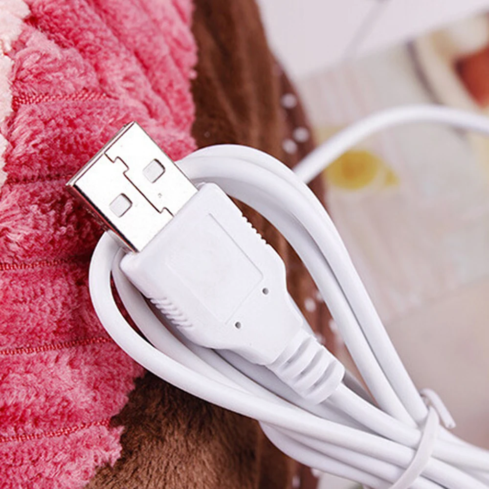 USB с подогревом коврик для мыши грелка для рук с напульсником зимняя мультяшная плюшевая сумка в форме животного браслет для настольного ноутбука ПК компьютера