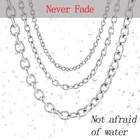 Цепочка из нержавеющей стали для изготовления ювелирных изделий по метрам 468 мм, серебристыйзолотой рулон, 25 м50 м100 м в рулоне