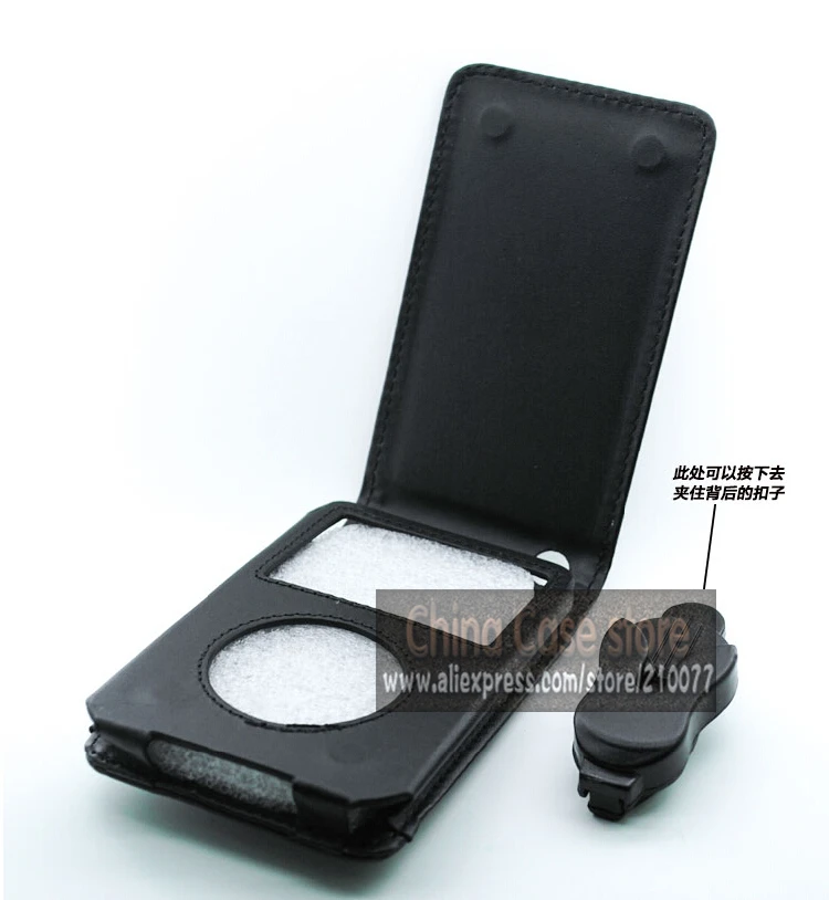 Бесплатная доставка кожаный флип чехол для Apple iPod Classic 80GB 120GB 7th Gen New 160GB|case cover|flip