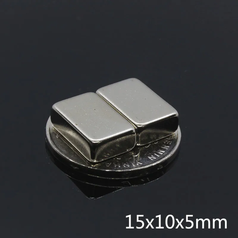 5 шт. 15x10x5 мм супер сильный кубоид Блок Редкоземельные Магниты неодимовый магнит