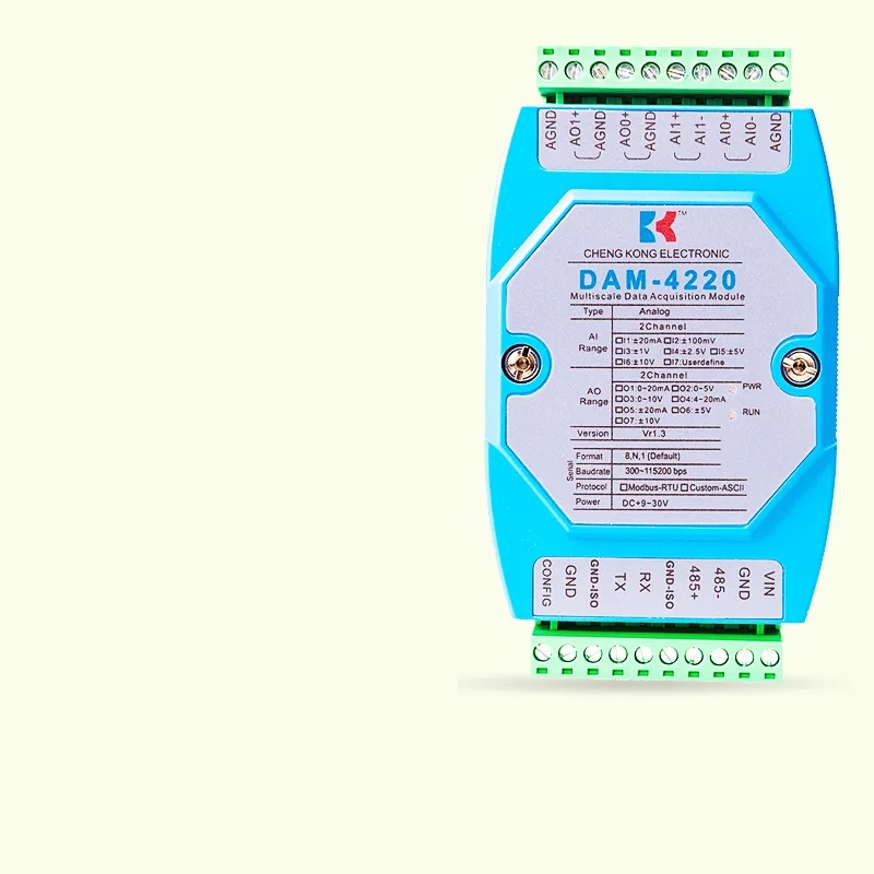 Analog Input and Output Module 4-20ma0-10V to rs485232 Voltage Current 2 in out of AIAO | Обустройство дома