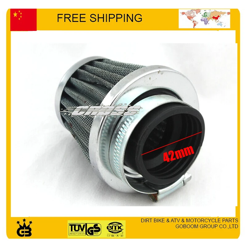

110cc 125cc air filter 42mm 90cc dirt pit bike atv quad motorcycle accessories free shipping