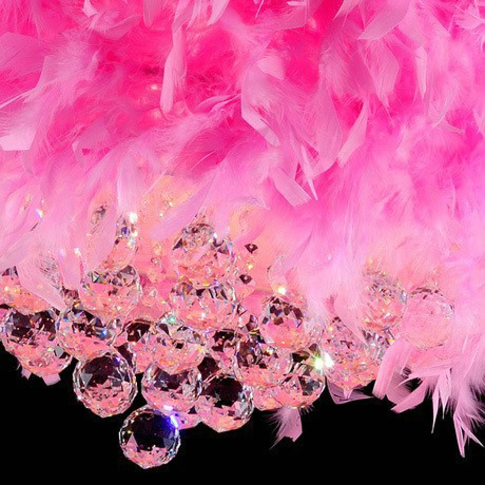 Разноцветный подвесной светильник в виде пера хрустасветильник лампа для