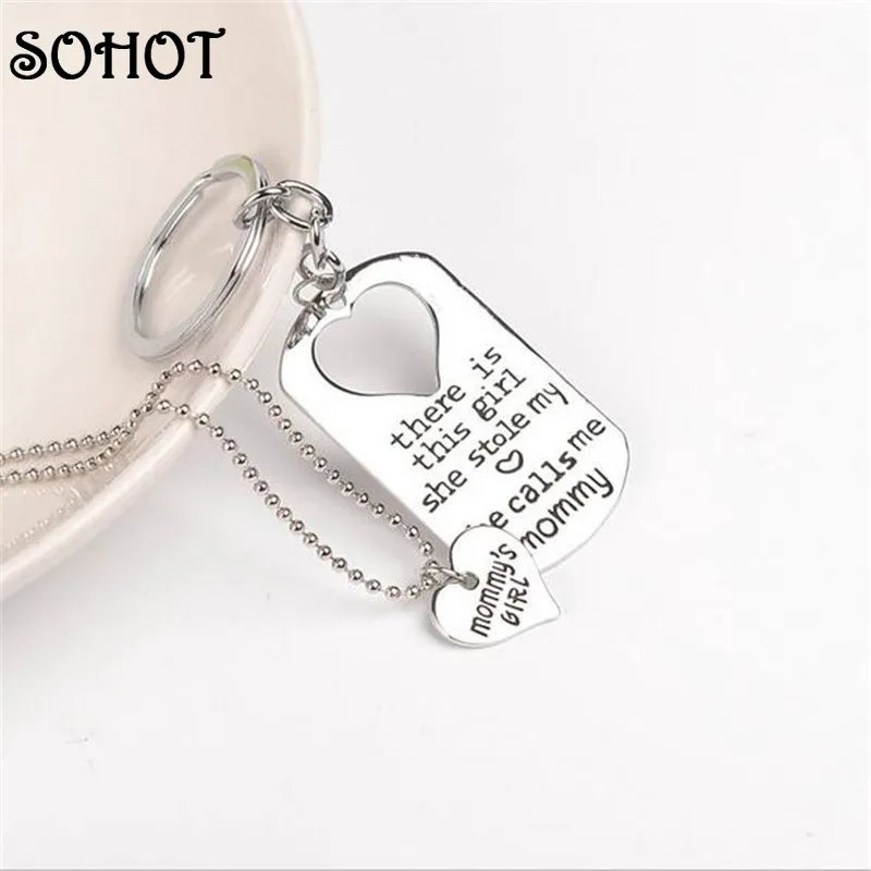 SOHOT семейные украшения ожерелье с подвеской в виде сердца для мамы папы и девушки