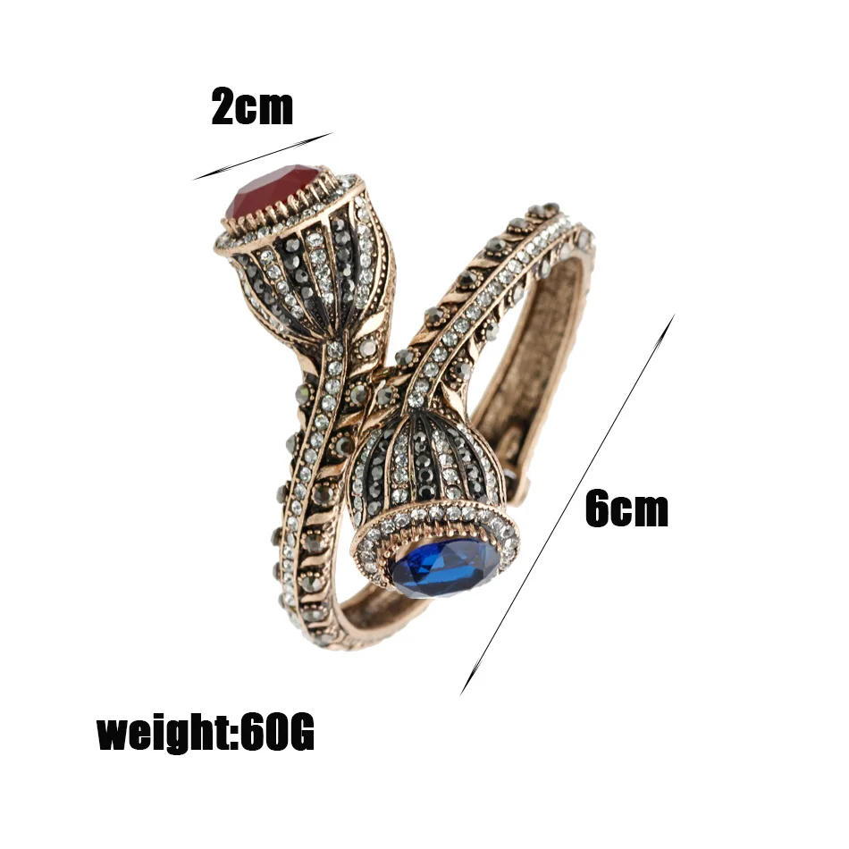 Женские браслеты богемный стиль Винтаж антиквариат золото красная смола лилия