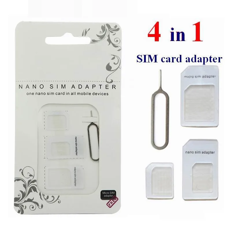 

Адаптер Noosy Nano Sim-карты, 100 шт., 4 в 1, адаптер Micro Sim-карт, стандартный адаптер SIM-карты для iPhone 7