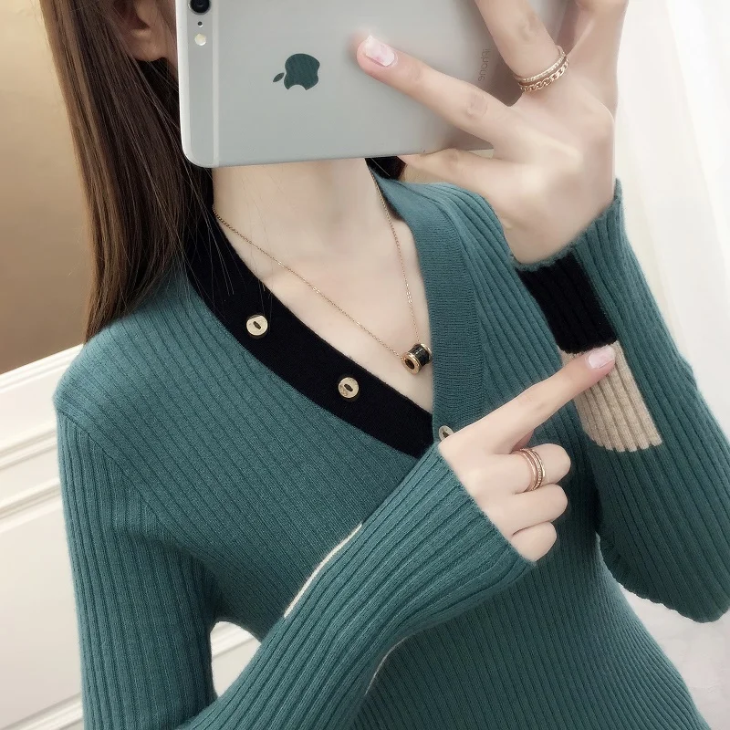 Свитер новинка 2021 женское Короткое трикотажное полупальто подходящее по цвету с