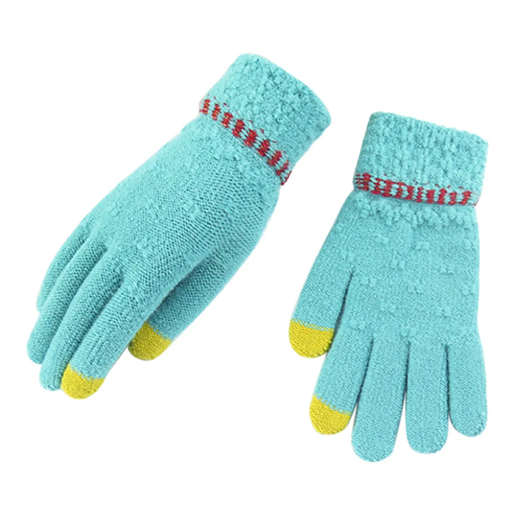 Женские и мужские теплые многофункциональные вязаные для экранов зимние