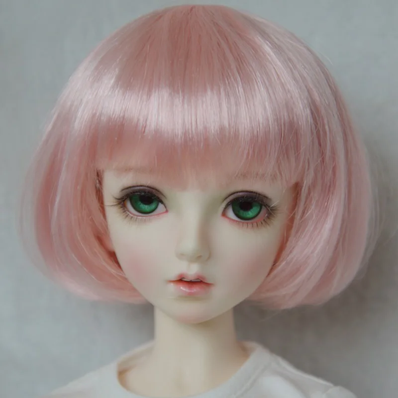 1/3 1/4 1/6 BJD парик Супер кукла короткий розовый прекрасный мохер для куклы