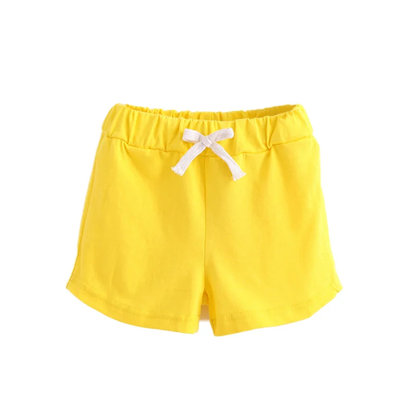 Yellow INPEPNOW, детские шорты для мальчиков, плавки для мальчиков, шорты для маленьких девочек, штаны хлопок, Повседневная летняя детская одежда, DK-CZX33 - Цвет: Yellow