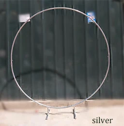 silver Искусственный Свадебный фон из кованого железа кольцо Арка полка воздушный шар в виде цветка украшения вечерние принадлежности для мероприятий цветок стенд арка - Цвет: silver