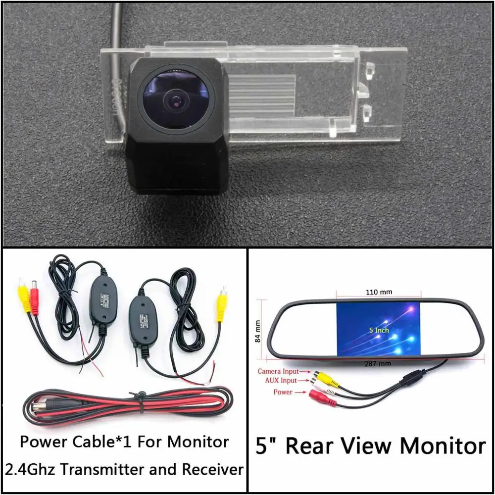 C Wireless 5 inch M Full HD резервная камера заднего вида для Renault Kadjar Clio 4 IV 5D ESTATE Sandero II Stepway автомобильный парковочный ЖК-зеркальный монитор - Название цвета: C Wireless 5 inch M