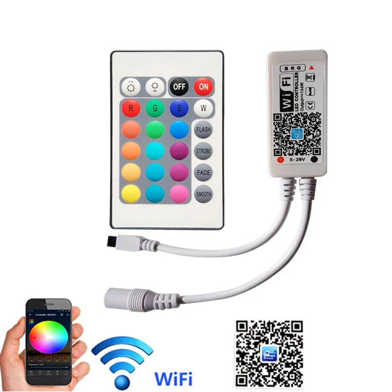 BEKCMTH светодиодный светильник 2835 SMD RGB лента 5 м 10 м 15 м 20 м 12 В постоянного тока Гибкая RGB Светодиодная лента e лента Диод+ wifi контроллер+ адаптер