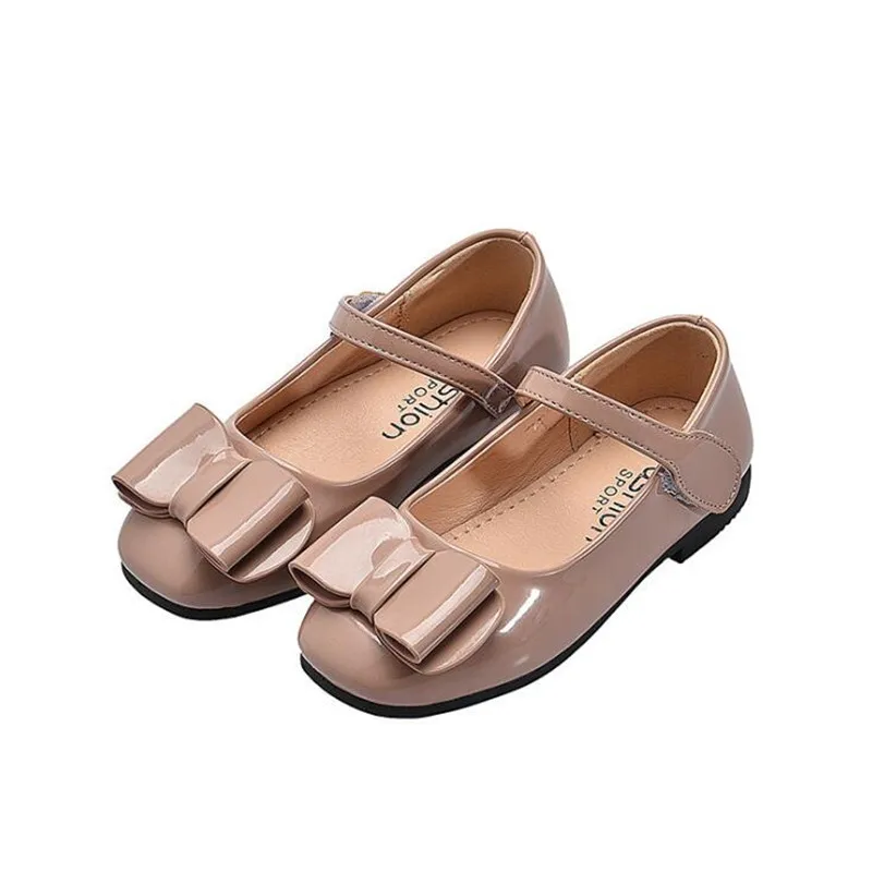 

Children Shoes Girls Party Shoes Ankle Strap 3-9 Year Old Dance Kids Shoes Butterfly knot Flat Princess Single Shoes For Girls