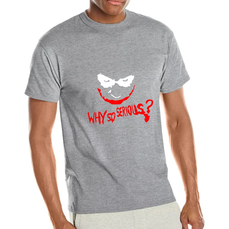 ВЫСОЧАЙШЕЕ Качество Why So Serious Футболка 100% Хлопок Топы и тройники Летние Мужчины