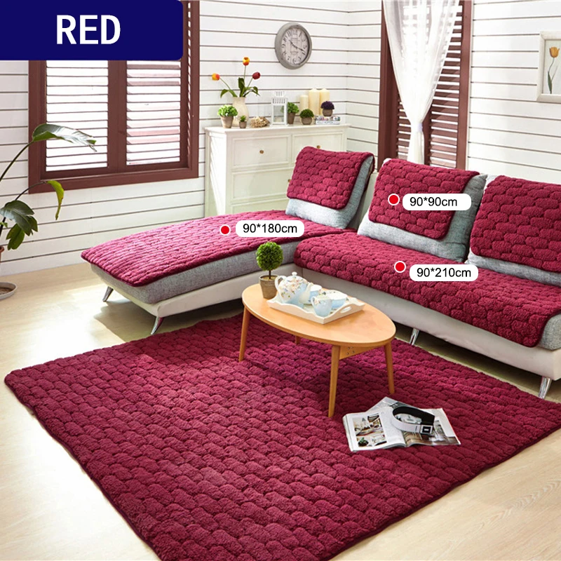 1 шт./комплект чехлы для диванов флисовая ткань вязаный экологичный антиклеевой