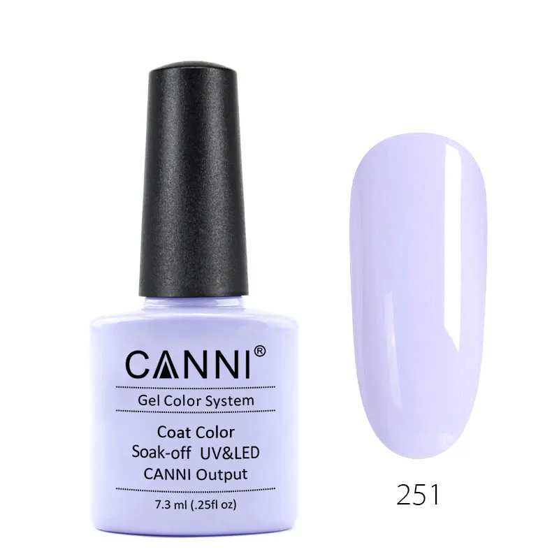 CANNI UV гель Лаки 7,3 мл французский Цвет 215-258 чехол с блестящей жемчужной блестящие шикарные женские босоножки с Светодиодный УФ-лампы для ногтей художественный Гель-лак для ногтей - Цвет: 251