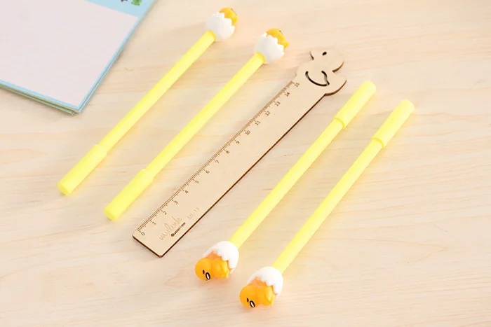 2 шт 0,38 мм Kawaii ленивый яйцо гелевая ручка Gudetama Чернила Канцелярские Школьные ручки для письма ручка для подписи Escolar Papelaria школьные принадлежности