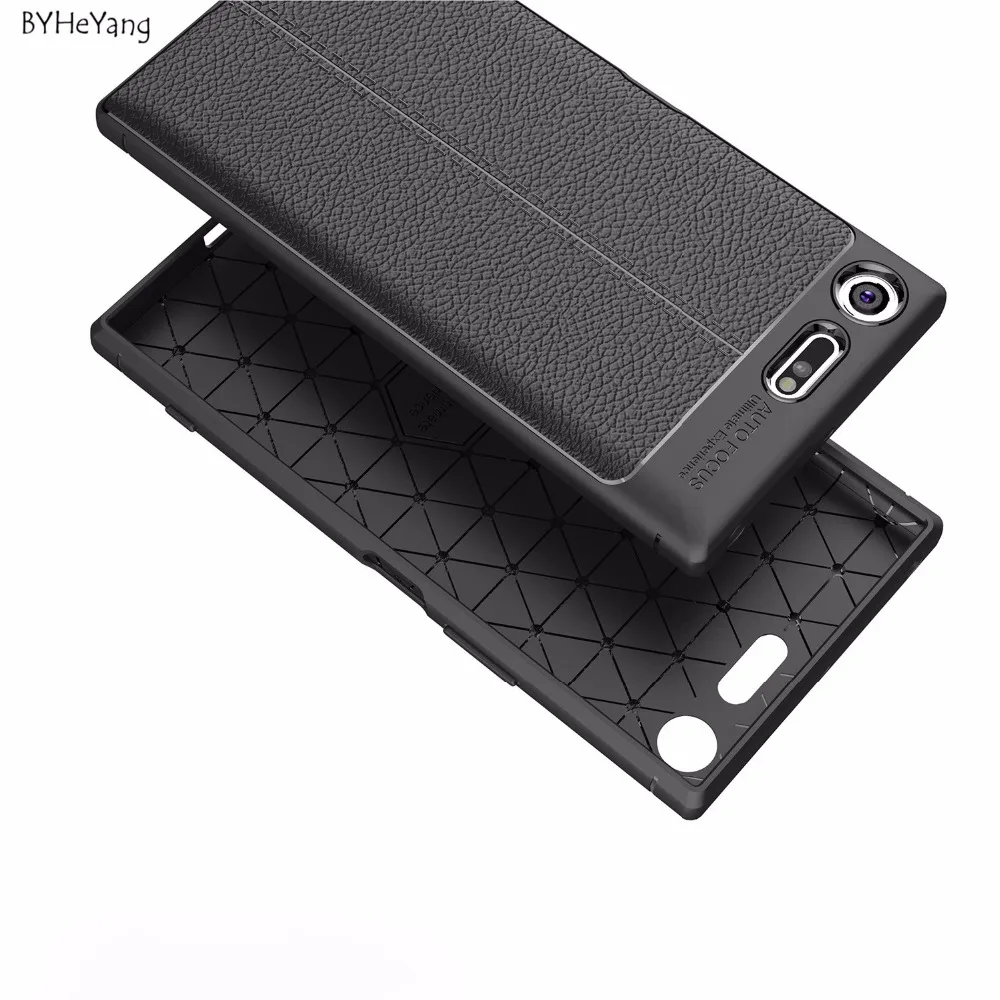 BYHeYang для Capa Sony Xperia XZ Премиум чехол мягкий личи ТПУ Premium G8141 |