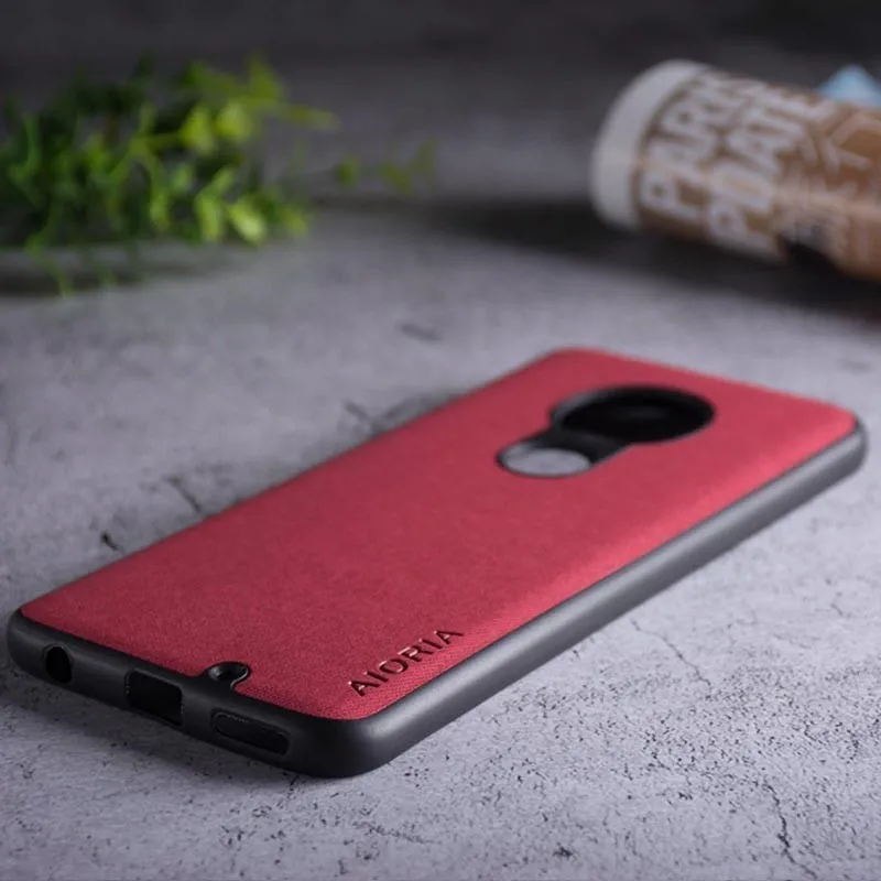 Текстильный чехол для Motorola Moto G7 Plus G8 Play One Macro Мягкий ТПУ силиконовый материал и