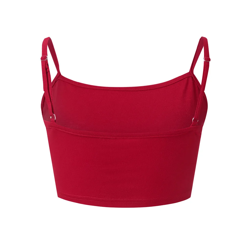 Женский топ на бретелях однотонный хлопковый Летний жилет одежда сексуальный