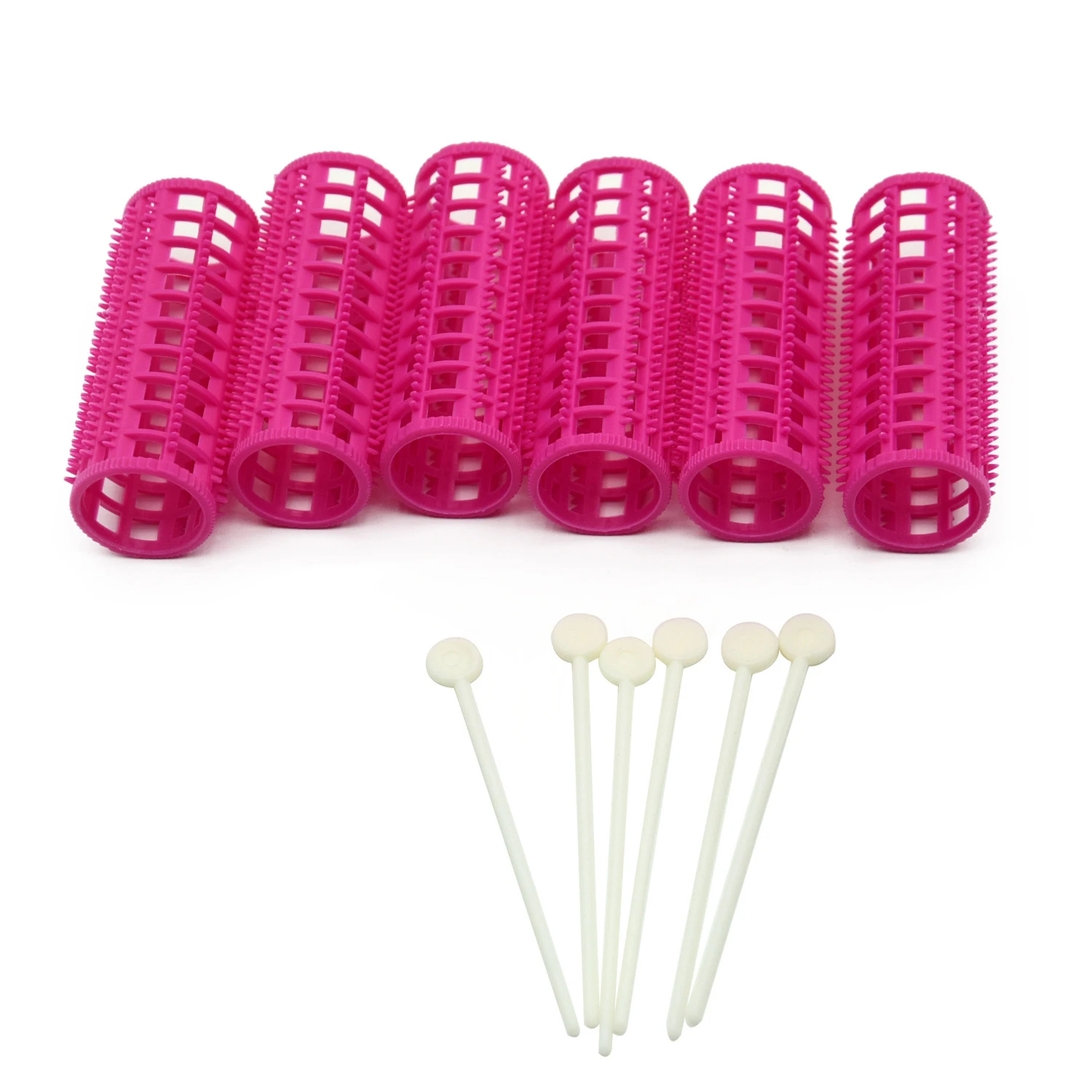 18 Piece Set of 20mm Plastic Tooth Hair Rollers with Fixed Pins for Fluffy Layers, Hair Air Bangs, Curl Rods, Curlers - Hairdresser Styling U1196 image 3